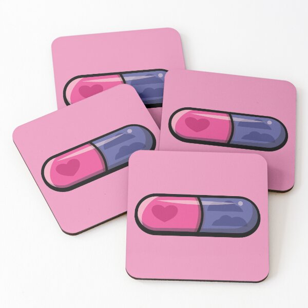 Item preview, Pink and Blue Love Pill designed and sold by RegretfulTurtle.