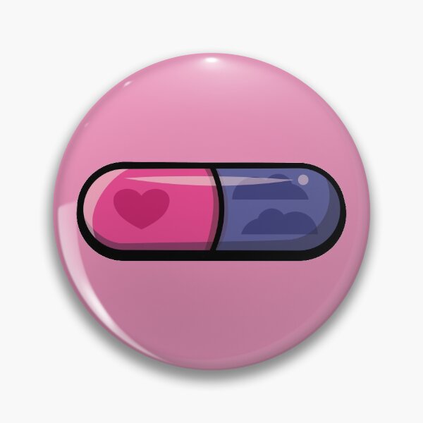 Item preview, Pink and Blue Love Pill designed and sold by RegretfulTurtle.