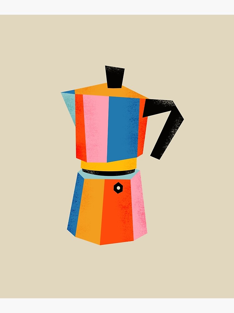 Multicolor Moka Pot by MeredithAnnArt