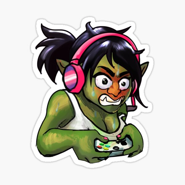 Gamer Girl Goblin Sticker