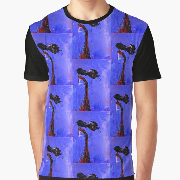 Girl With Hair In the Wind Graphic T-Shirt