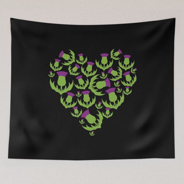 Item preview, St Andrews Day Scottish Valentines Day Thistle Love Heart designed and sold by juvajay.