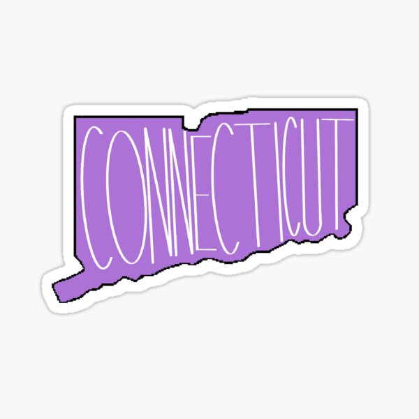 Connecticut in Purple Sticker