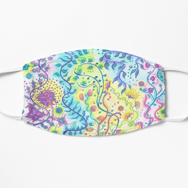 Floral Abstract Colorful Boho Flat Mask