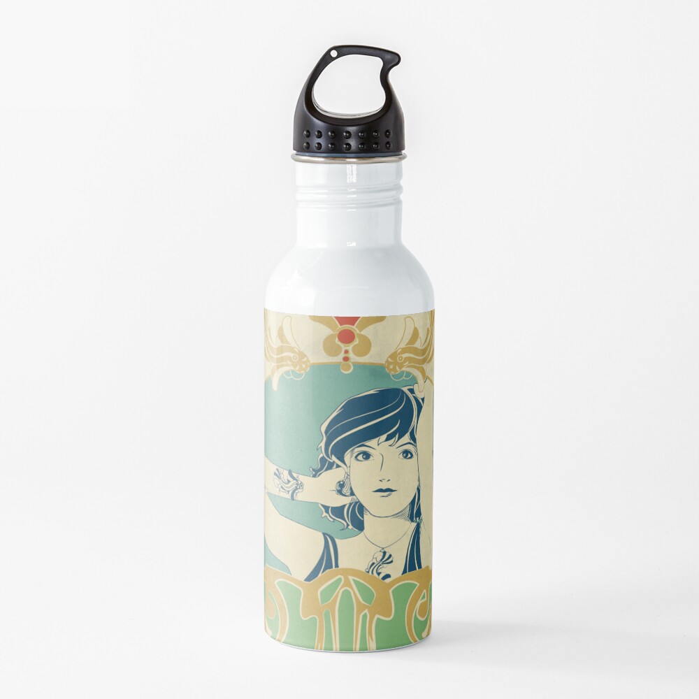Gourde « Parure Poisson bleu - Illustration Art Nouveau»