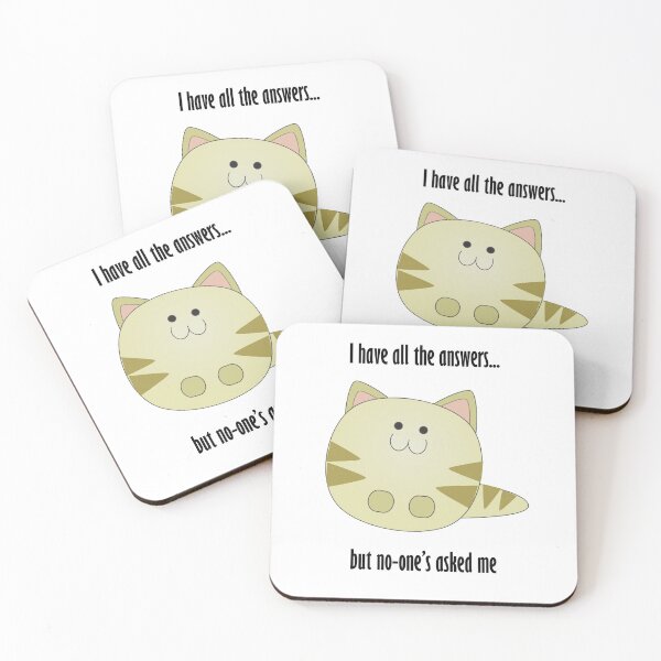 Item preview, Cat kitten pet has all the answers designed and sold by blackheartscot.