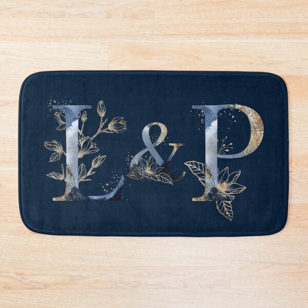 Item preview, Floral Initials L and P for a couple, Monogrammed designed and sold by PinkLotusArt.