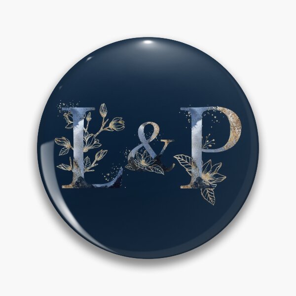 Item preview, Floral Initials L and P for a couple, Monogrammed designed and sold by PinkLotusArt.