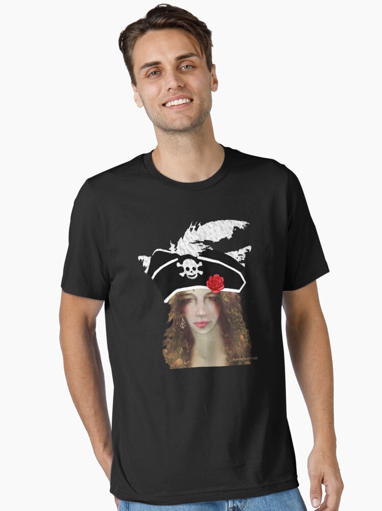 Thumbnail 2 of 7, Essential T-Shirt, Buccaneer Pirate Girl designed and sold by ayemagine.