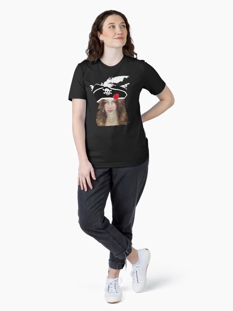 Thumbnail 4 of 7, Essential T-Shirt, Buccaneer Pirate Girl designed and sold by ayemagine.