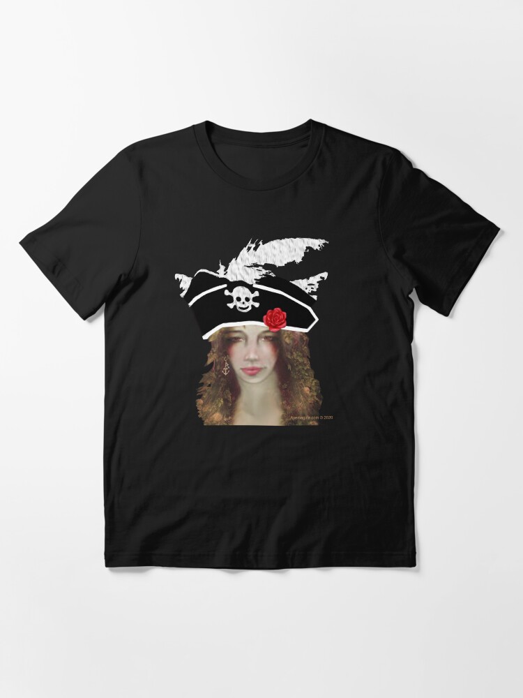 Thumbnail 3 of 7, Essential T-Shirt, Buccaneer Pirate Girl designed and sold by ayemagine.