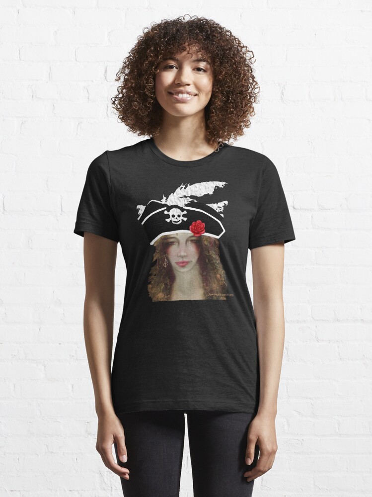 Thumbnail 6 of 7, Essential T-Shirt, Buccaneer Pirate Girl designed and sold by ayemagine.