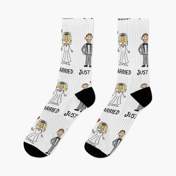 Item preview, Just Married Bride And Groom Cartoon designed and sold by SpoofTShirts.
