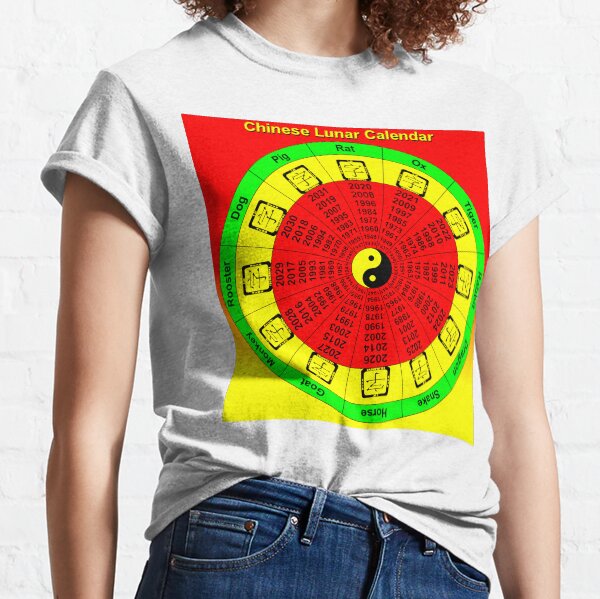 Chinese Lunar Calendar Business Until Year 2031 Sticker2. Classic T-Shirt