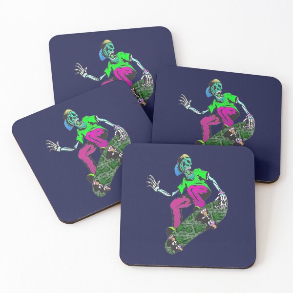 Item preview, Skull-Cows playing-skateboard designed and sold by MANINFEAR.