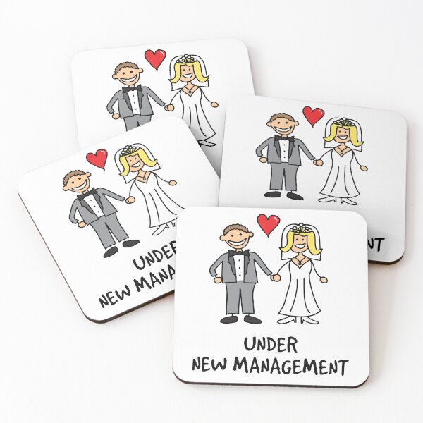 Item preview, Under New Management - Wedding Cartoon designed and sold by SpoofTShirts.