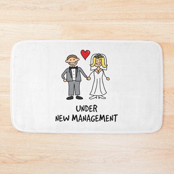Item preview, Under New Management - Wedding Cartoon designed and sold by SpoofTShirts.