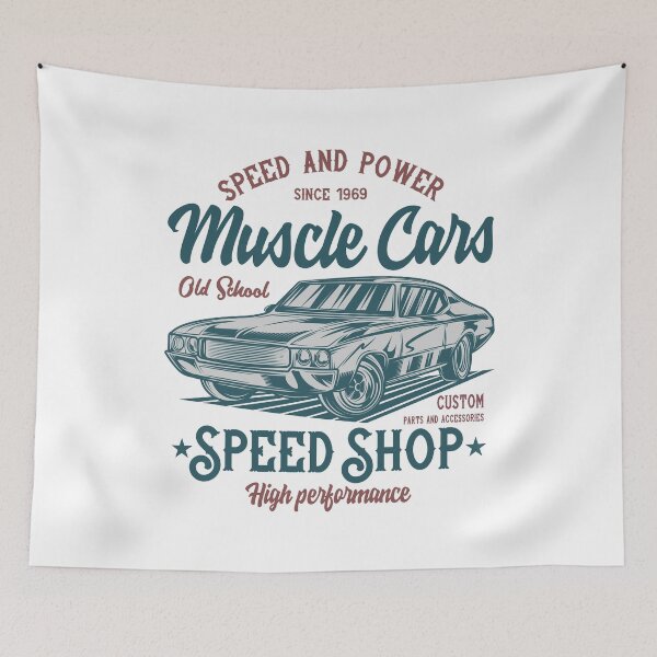 Item preview, Muscle Cars 1969 Retro Rockabilly Classic Car Rock and Roll designed and sold by MemphisCenter.