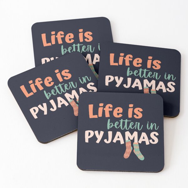 Item preview, Life is better in pyjamas - lazy person gift designed and sold by hyggekrog.