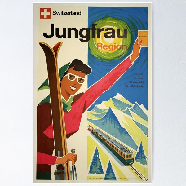 Item preview, Switzerland Jungfrau Region Vintage Travel designed and sold by cutesy.