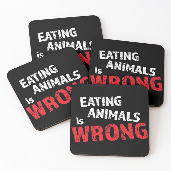 Item preview, Eating animals is wrong - For vegan and vegetarian friendly designed and sold by LookFrog.