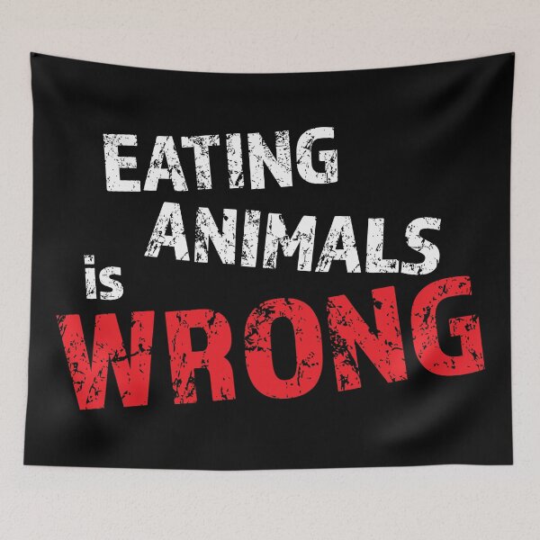 Item preview, Eating animals is wrong - For vegan and vegetarian friendly designed and sold by LookFrog.