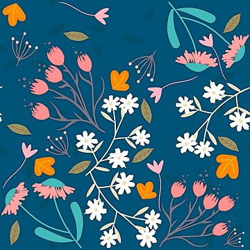 Artwork thumbnail, Colorful floral by EllyBurg