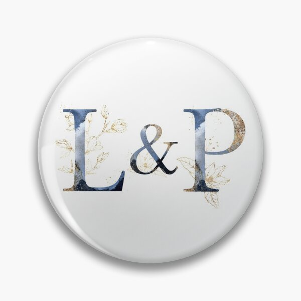 Item preview, Floral Initials L and P for a couple, Monogrammed designed and sold by PinkLotusArt.