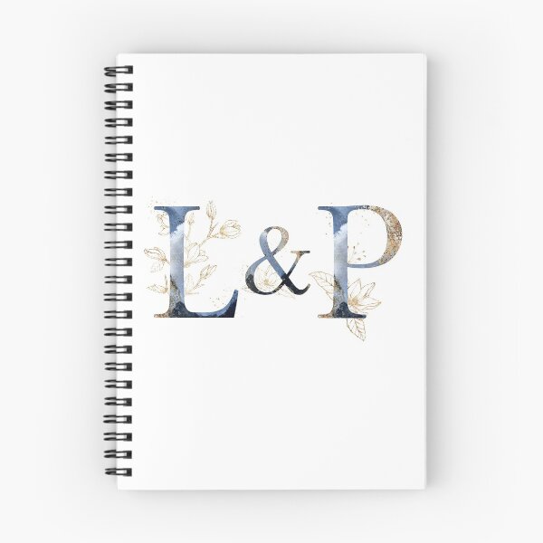 Item preview, Floral Initials L and P for a couple, Monogrammed designed and sold by PinkLotusArt.