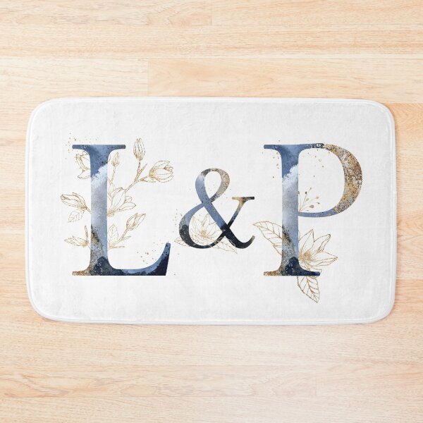 Item preview, Floral Initials L and P for a couple, Monogrammed designed and sold by PinkLotusArt.