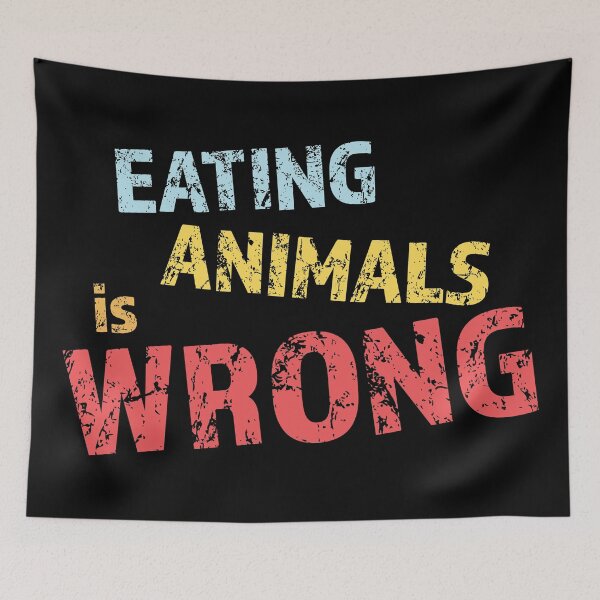 Item preview, Eating animals is wrong - For vegan and vegetarian friendly designed and sold by LookFrog.