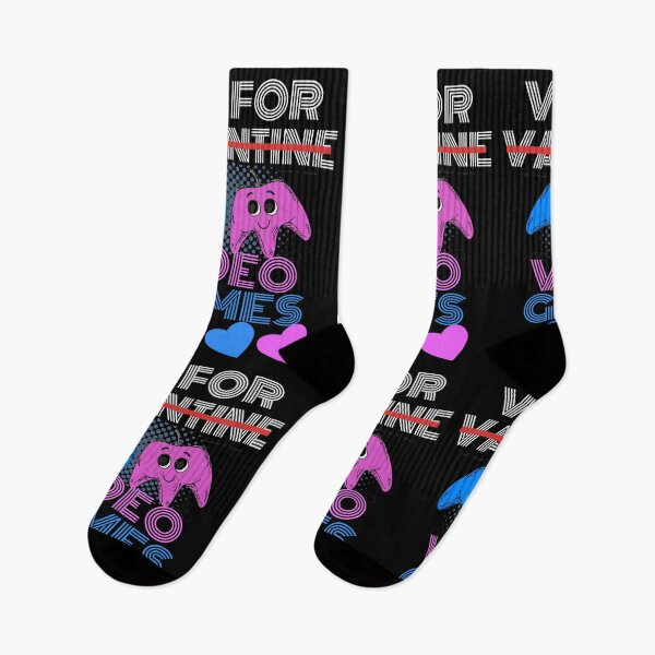 Item preview, V Is For Video Games Funny Valentines Day Couples Matching designed and sold by J AND J  PRINTS.