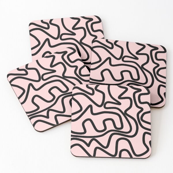 Item preview, Black wavy lines seamless pattern designed and sold by wiwiart.