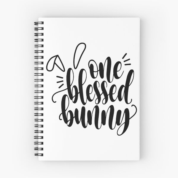 Item preview, Whimsical Inspiring One Blessed Bunny Easter Calligraphy designed and sold by Hommie9977.