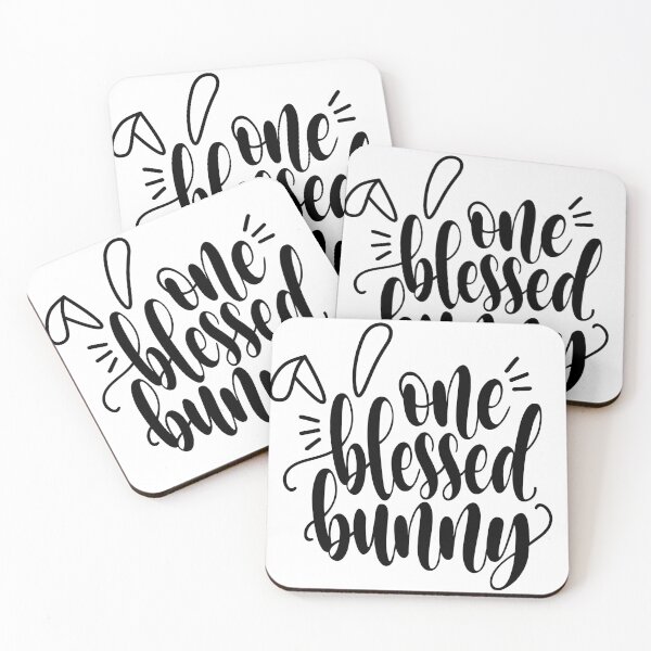 Item preview, Whimsical Inspiring One Blessed Bunny Easter Calligraphy designed and sold by Hommie9977.