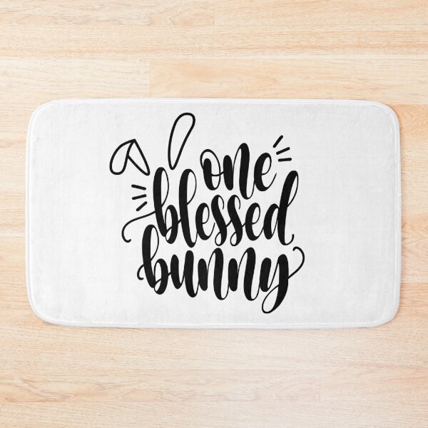 Item preview, Whimsical Inspiring One Blessed Bunny Easter Calligraphy designed and sold by Hommie9977.