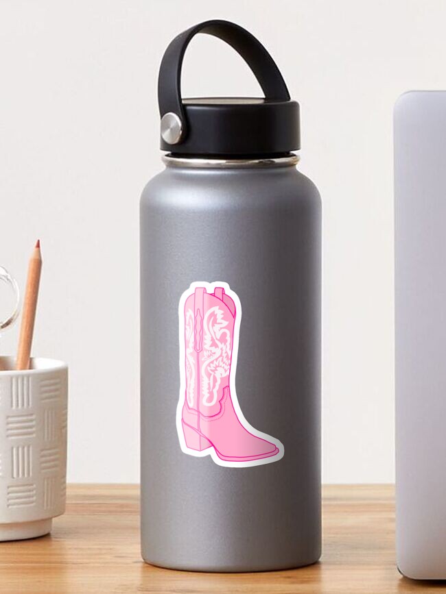 Imagen 1 de 3, Pegatina con la obra bota de vaquera rosa, diseñada y vendida por addisonva.