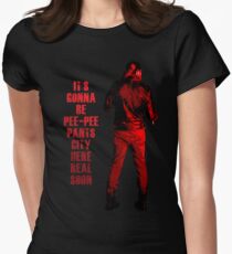 Nächster Halt: Pee-Pee Pants City Tailliertes T-Shirt für Frauen