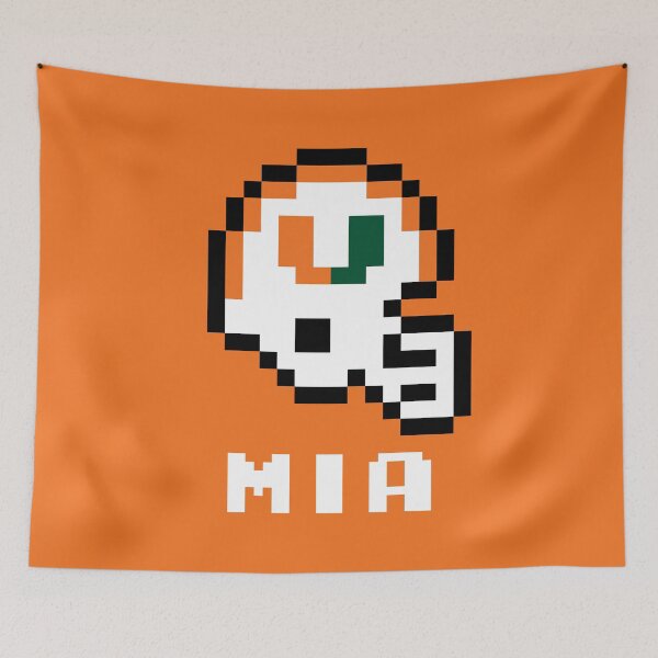 Item preview, Miami Hurricanes (Tecmo Super Bowl Football Helmet) designed and sold by The Armorsmith.