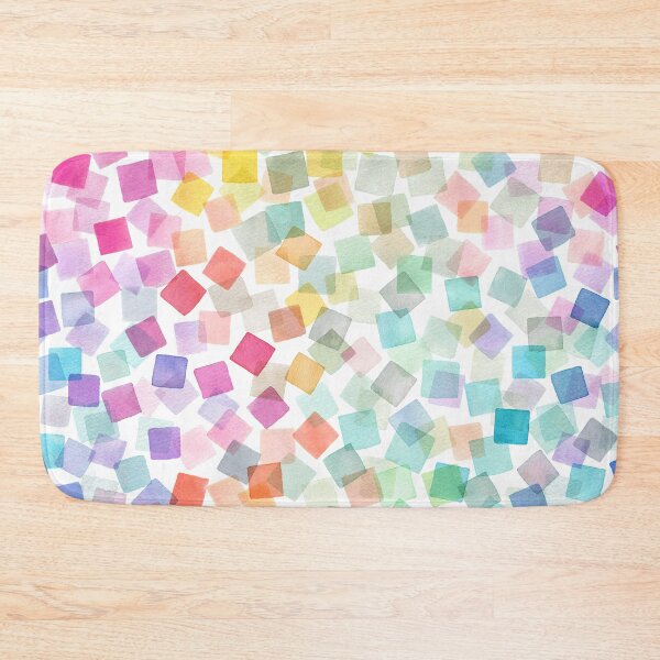 Item preview, Multicolored Confetti Party Mascot - Rainbow Squares Geometric Print designed and sold by ninoladesign.