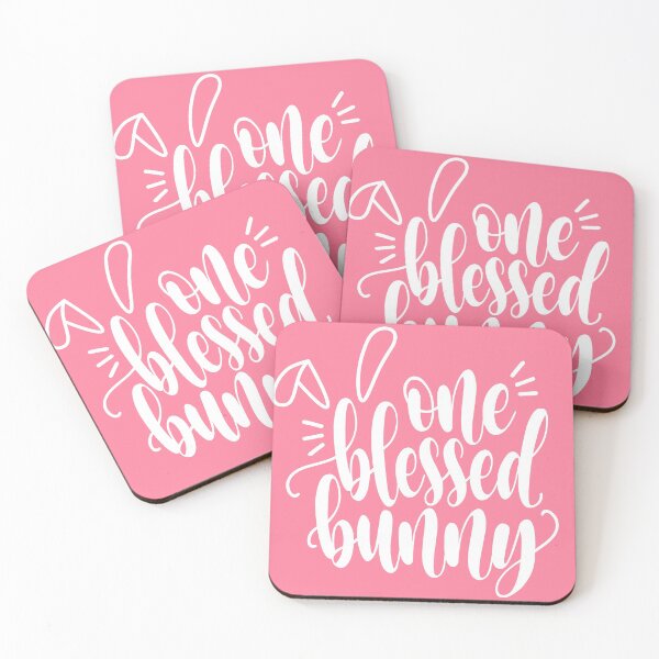 Item preview, Whimsical Inspiring One Blessed Bunny Easter Calligraphy designed and sold by Hommie9977.