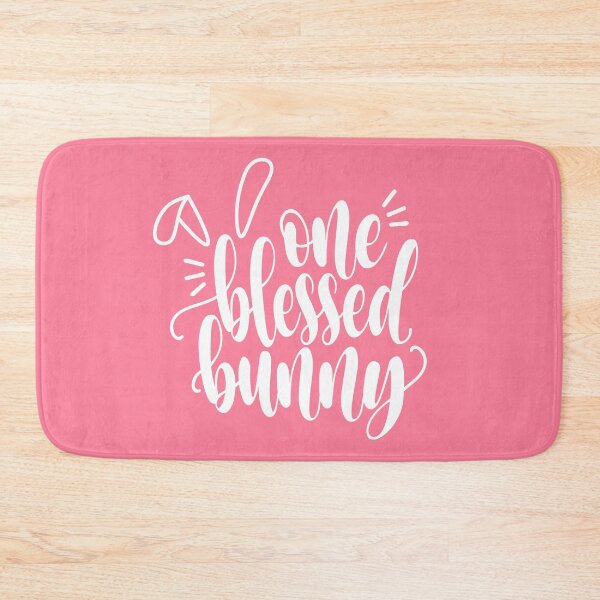 Item preview, Whimsical Inspiring One Blessed Bunny Easter Calligraphy designed and sold by Hommie9977.