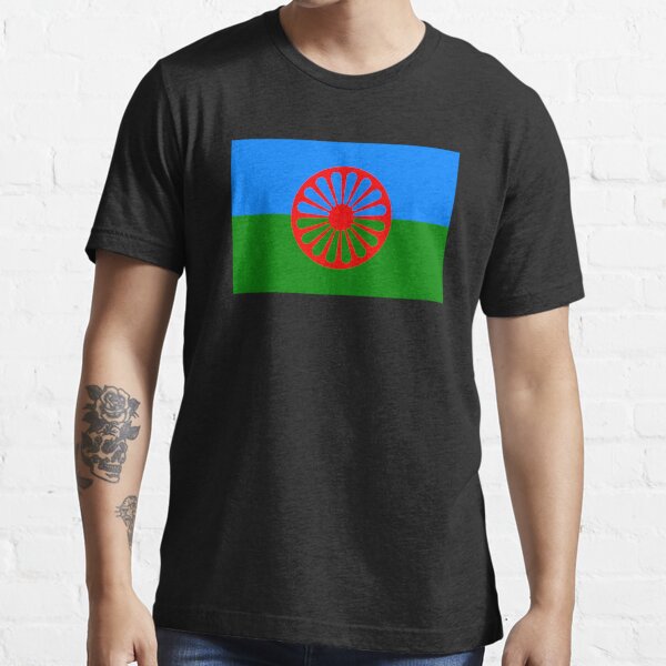 Gypsy Men's Gypsy Roma Gipsy Travelers Flag Gypsy Tee Shirt