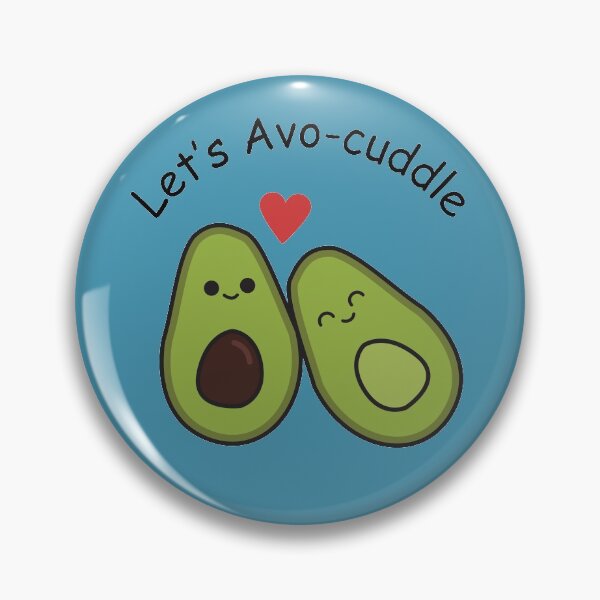 Item preview, Let's Avocuddle Avocado Valentine Pun designed and sold by figundesign.
