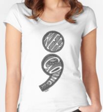 Semi Colon - Keep Going Fitted Scoop T-Shirt