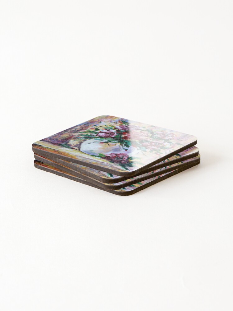 Thumbnail 4 of 5, Coasters (Set of 4), Abstract Roses designed and sold by vesnamarti.