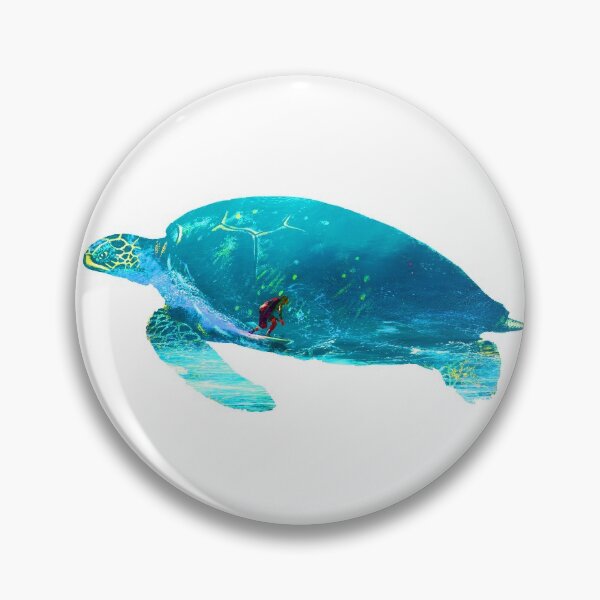 Item preview, cool summer vibes surfing turtle designed and sold by meh4u2.