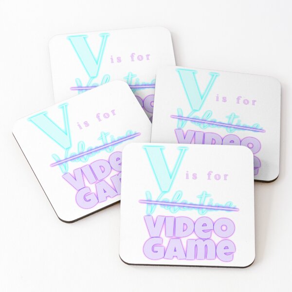 Item preview, V is for Video Game - Funny Valentine, Neon Design For A Real Gamer designed and sold by PandaSoul.