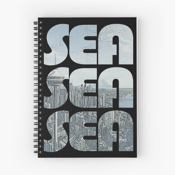 Item preview, Seattle, Washington SEA Cityscape Repeating Pattern designed and sold by CrabbyLobster.