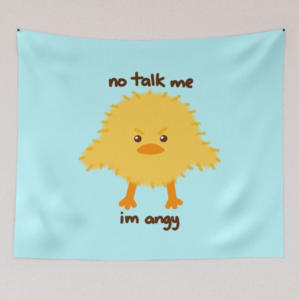 Item preview, no talk me im angy (blue) designed and sold by Moni-Makes-Art.